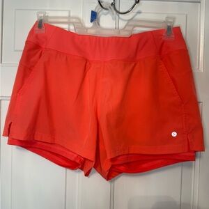 Women's Athletic Running Shorts in Bright Coral